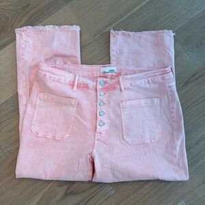 Vervet Bubblegum Blues Light Pink Crop Capris 22W